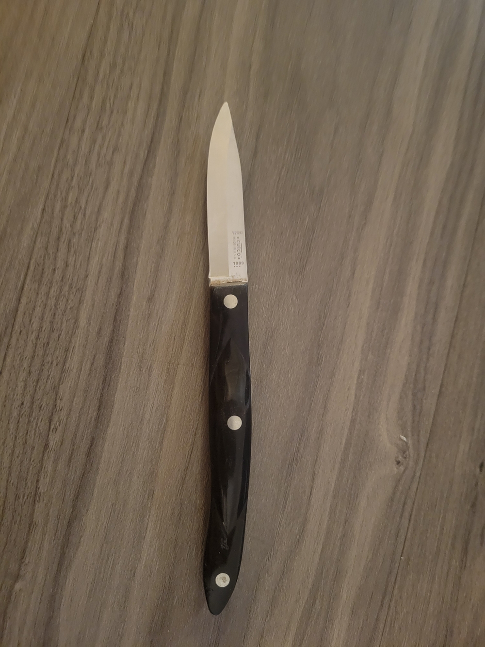 Cutco Black Handled Paring Knife with Stainless Blade